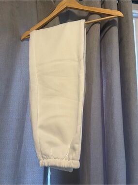 Women  White Jogger Pants - Comfortable Everyday Sweatpants